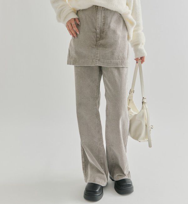  「レイヤードコーデュロイパンツ」|チノ|