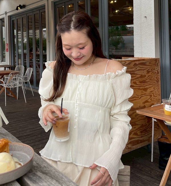  「【@__misa__03企画】シャーリングブラウス」|シャツ・ブラウス|