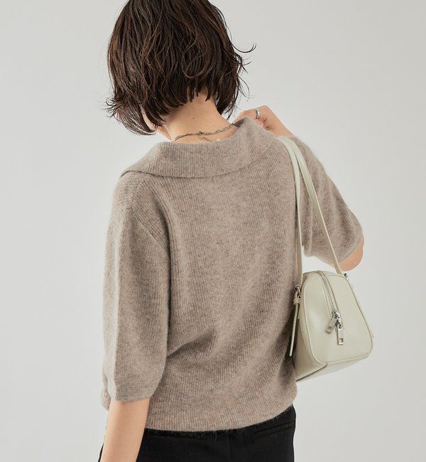  「衿付き半袖ニット」|ニット・セーター|