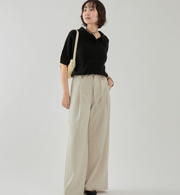  「衿付き半袖ニット」|ニット・セーター|