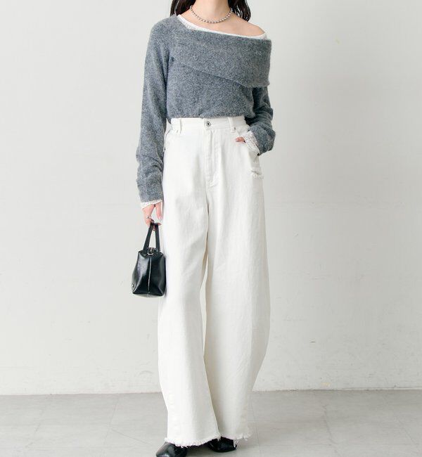  「クラッシュカーブパンツ」|デニム|