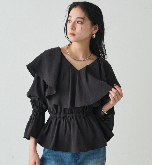  「フリルペプラムブラウス」|シャツ・ブラウス|