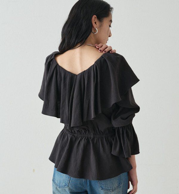  「フリルペプラムブラウス」|シャツ・ブラウス|