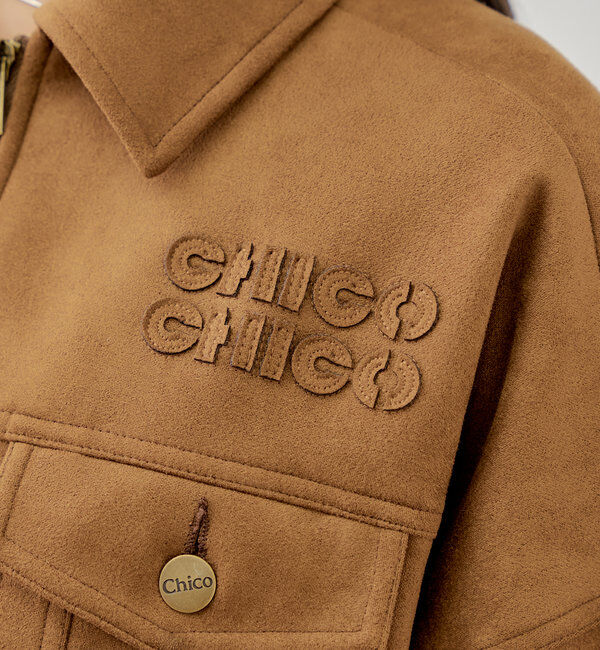  「【WEB限定/REVIVAL】胸ロゴショート丈スエードジップブルゾン」|ブルゾン・スタジャン|