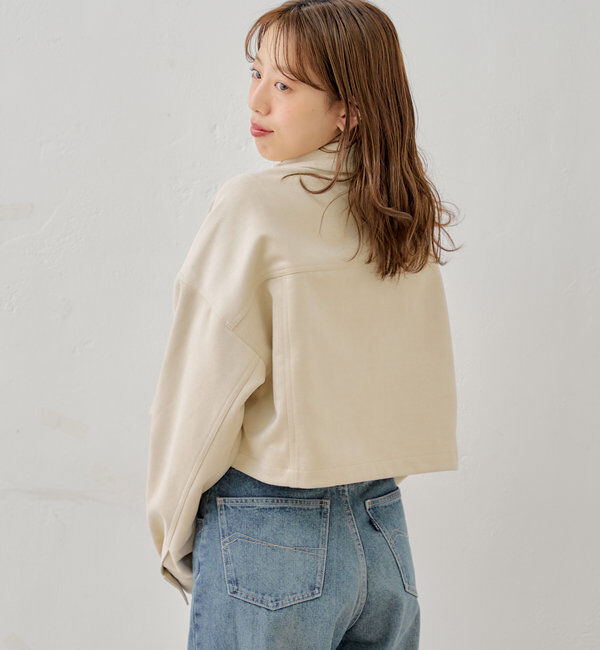  「【WEB限定/REVIVAL】胸ロゴショート丈スエードジップブルゾン」|ブルゾン・スタジャン|