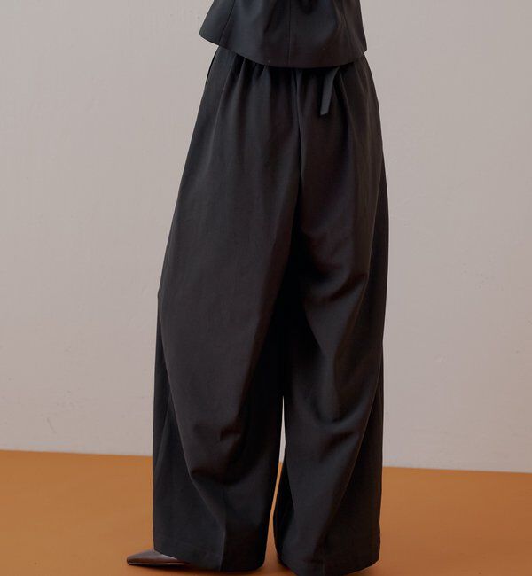  「【SALON by Chico】 BIGリボンスラックスロングパンツ」|チノ|