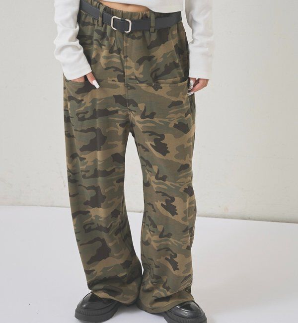  「【低身長・高身長対応】SLASH POCKET SWEAT EASY PANTS」|チノ|カーキ