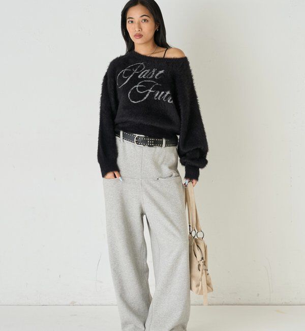  「【低身長・高身長対応】SLASH POCKET SWEAT EASY PANTS」|チノ|