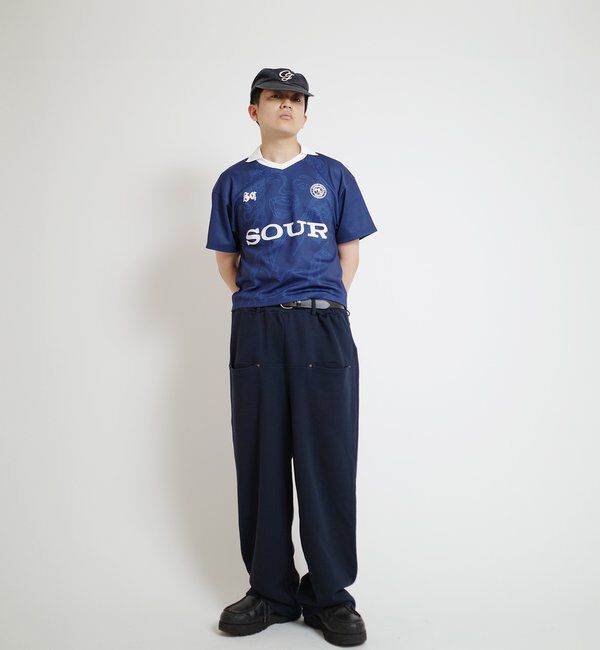  「【低身長・高身長対応】SLASH POCKET SWEAT EASY PANTS」|チノ|