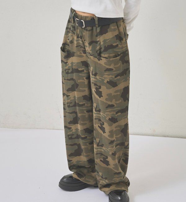  「【低身長・高身長対応】SLASH POCKET SWEAT EASY PANTS」|チノ|