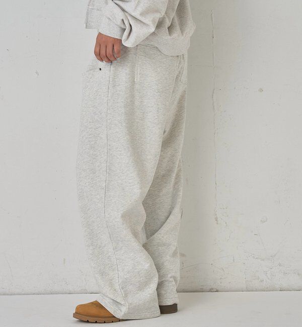  「【低身長・高身長対応】SLASH POCKET SWEAT EASY PANTS」|チノ|