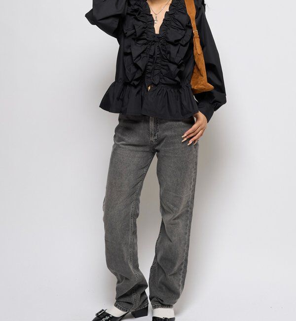  「フリルペプラムブラウスカーデ」|シャツ・ブラウス|