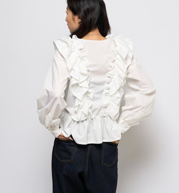  「フリルペプラムブラウスカーデ」|シャツ・ブラウス|