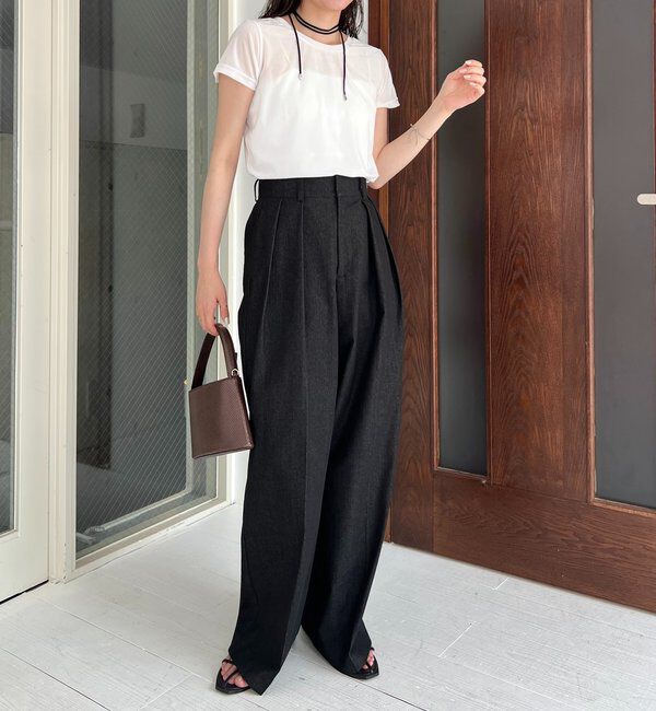  「【前後2WAY】シアーベロアTシャツ」|Tシャツ・カットソー|