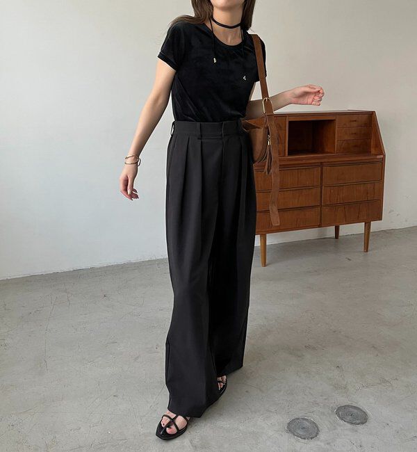  「【前後2WAY】シアーベロアTシャツ」|Tシャツ・カットソー|