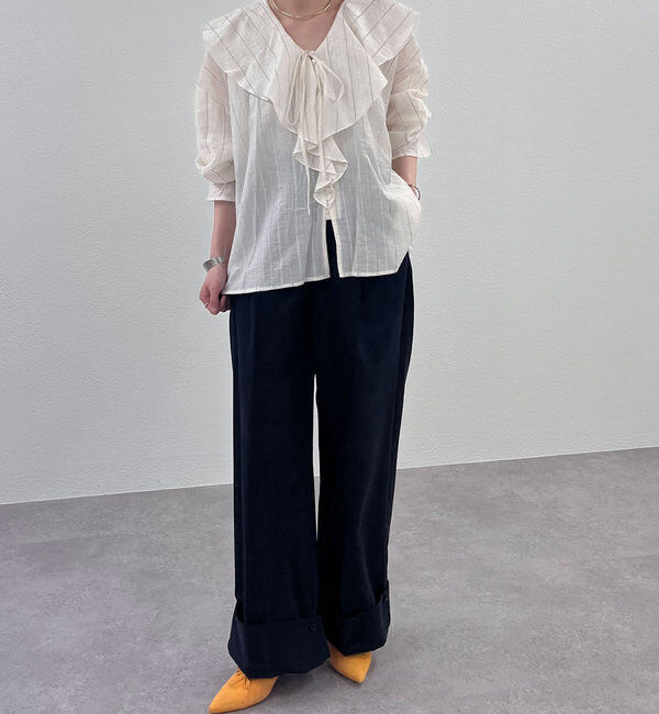  「フリルカラーブラウス」|シャツ・ブラウス|