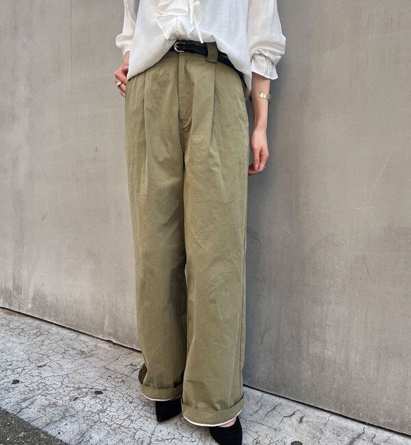  「《旬のコーデに》ミリタリーパンツ」|チノ|カーキ