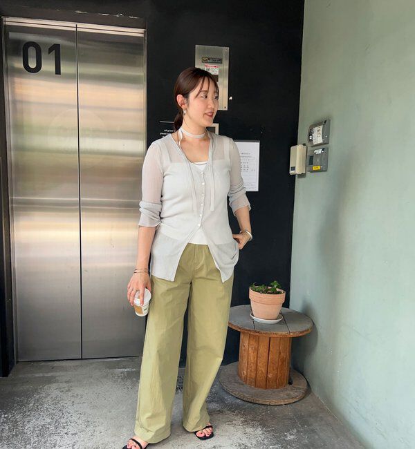  「【インフルエンサー＠komorin_コラボ】チョーカーリブカーディガン」|カーディガン|