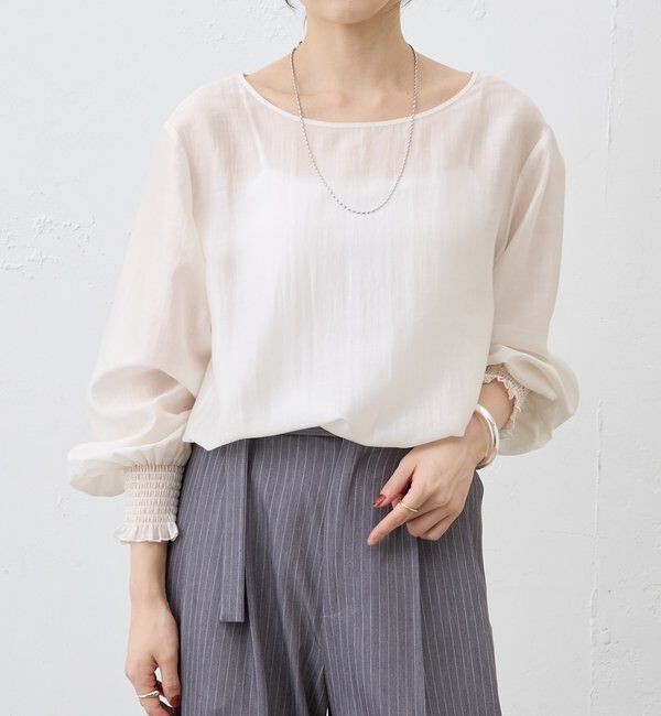  「2WAYミニマルタイブラウス」|シャツ・ブラウス|オフホワイト