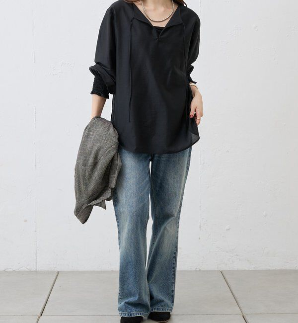  「2WAYミニマルタイブラウス」|シャツ・ブラウス|