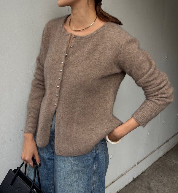  「ラクーンペプラムカーディガン」|カーディガン|