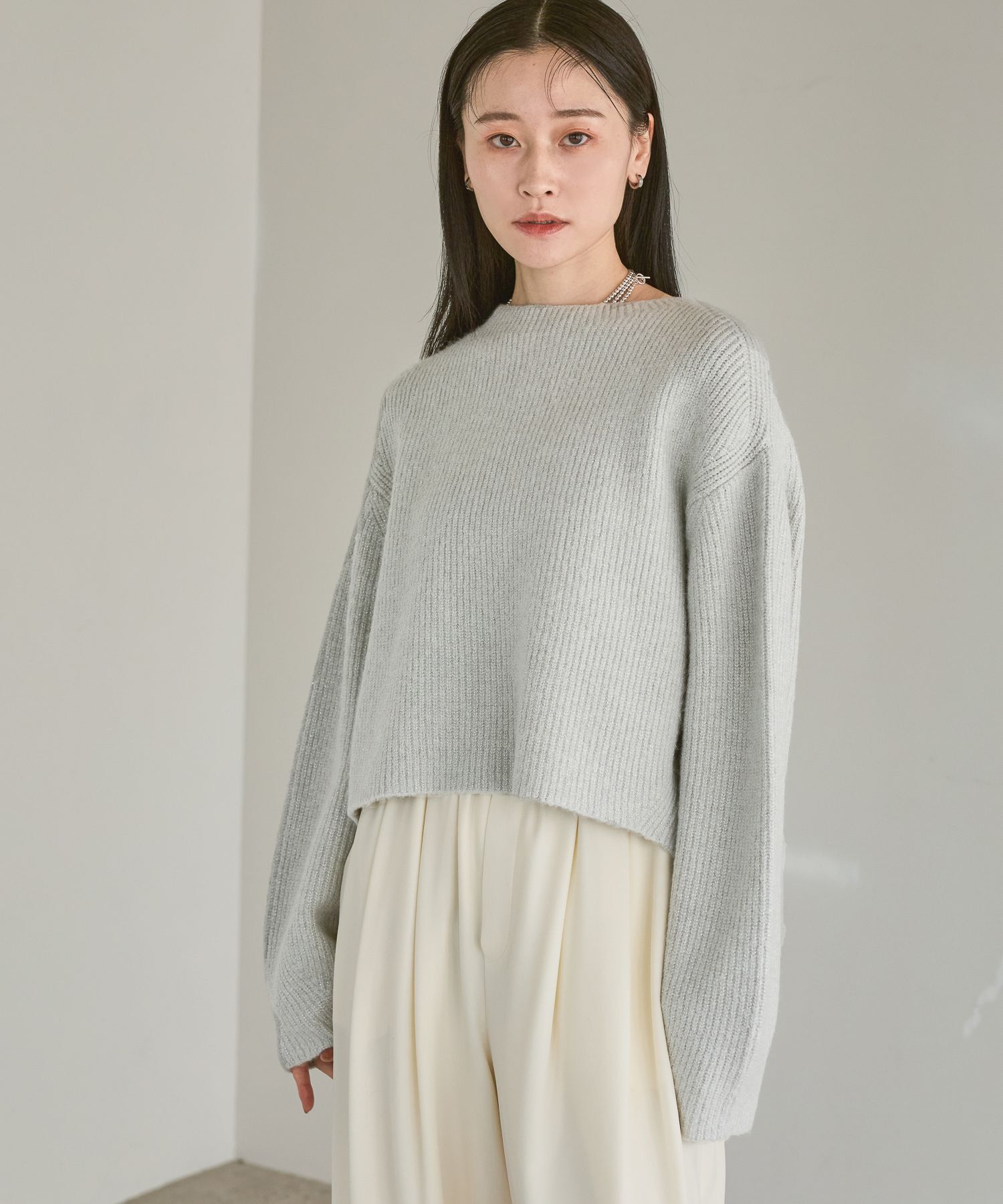 A part by 「カタアゼラメニットプルオーバー」|ニット・セーター|ライトグレー