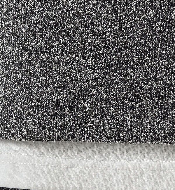 ABAHOUSE「【上下2点セット/セットアップ対応】メランジパイルフェイクレイヤード  /  ユ」|Tシャツ・カットソー|