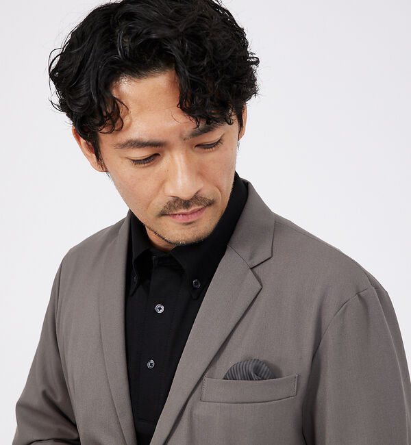 ABAHOUSE「【セットアップ対応】シルキータッチ ウォッシャブル ジャケット」|テーラードジャケット|