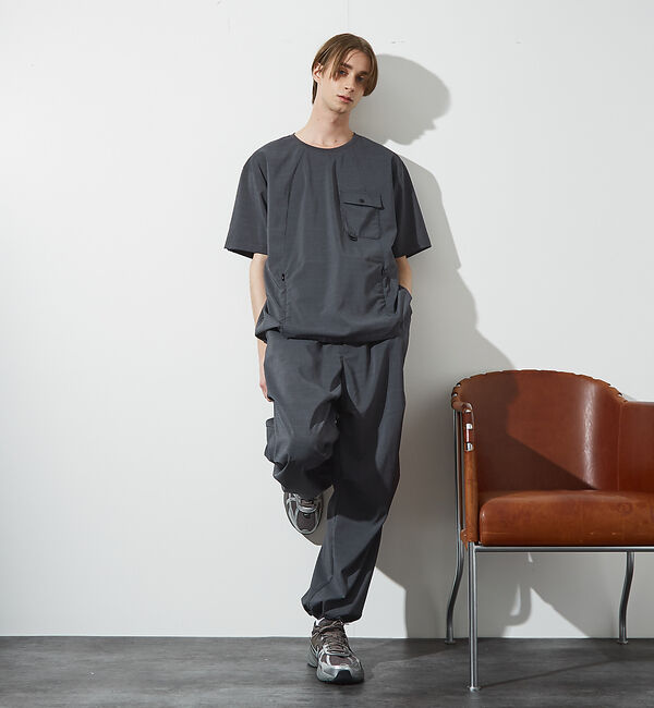 ABAHOUSE「【セットアップ対応】 ウーブン ドライ フハクTシャツ / クルーネック」|Tシャツ・カットソー|