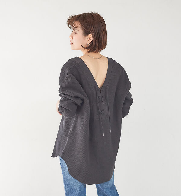 Rouge vif「【セットアップ対応】2WAYワッフルカーデ」|カーディガン|