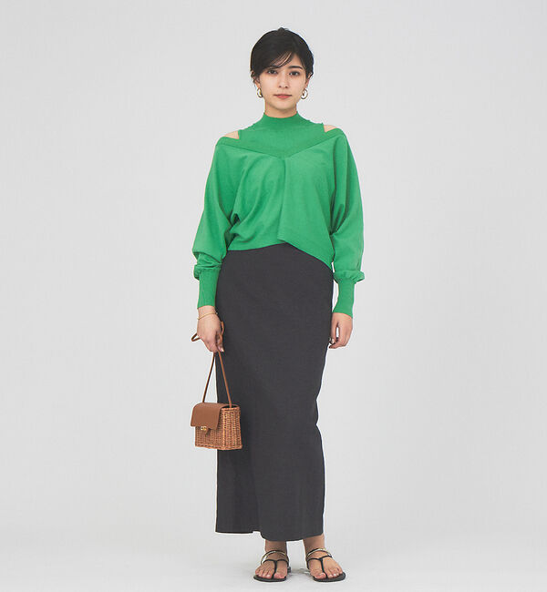 Rouge vif「Vネックプルオーバーニット」|ニット・セーター|