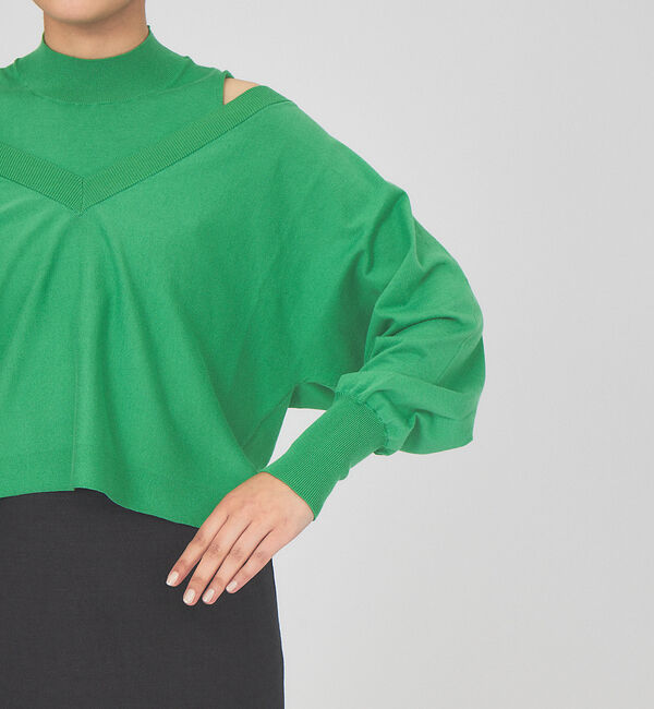 Rouge vif「Vネックプルオーバーニット」|ニット・セーター|