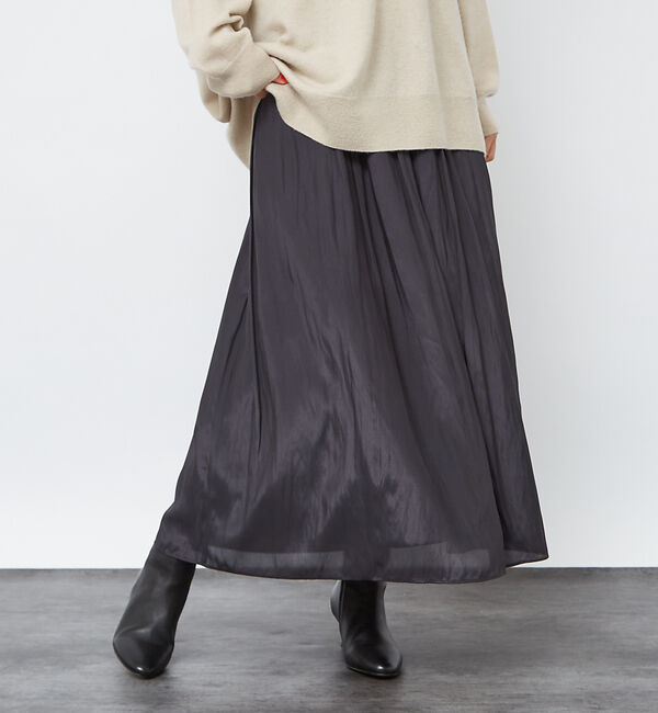 Rouge vif「グロスデシンゴムギャザースカート」|スカート|