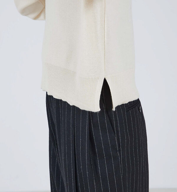 qualite「シャツカラーニットプルオーバー」|ニット・セーター|