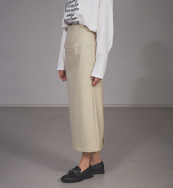 NOMINE「ペンシルフェイクレザースカート」|スカート|