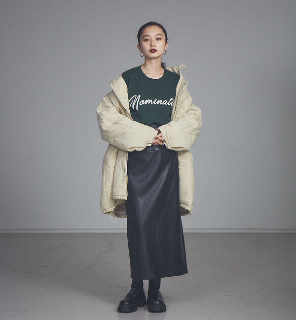 NOMINE「ペンシルフェイクレザースカート」|スカート|