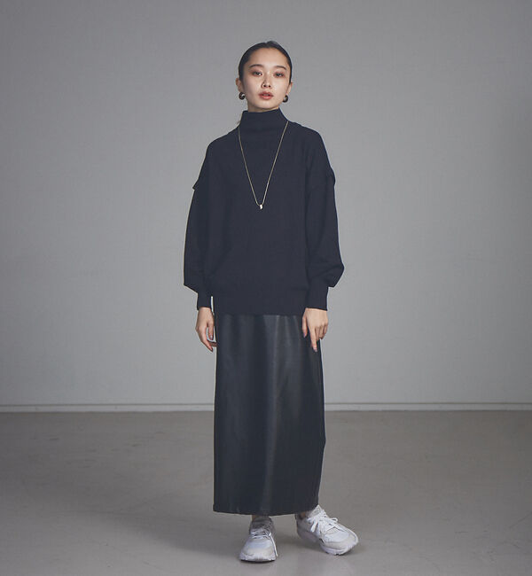 NOMINE「ペンシルフェイクレザースカート」|スカート|