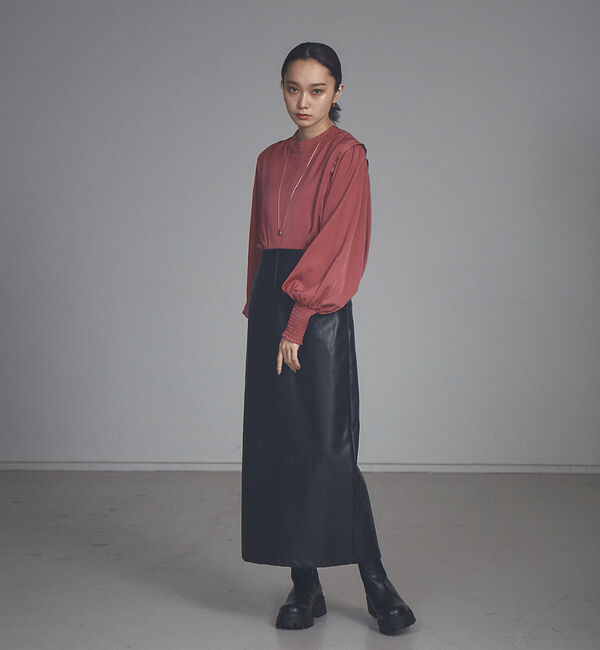 NOMINE「ペンシルフェイクレザースカート」|スカート|