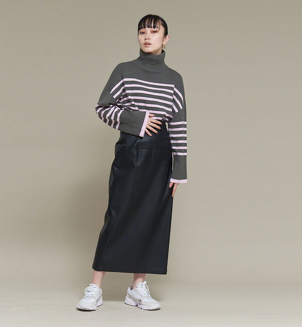 NOMINE「ペンシルフェイクレザースカート」|スカート|