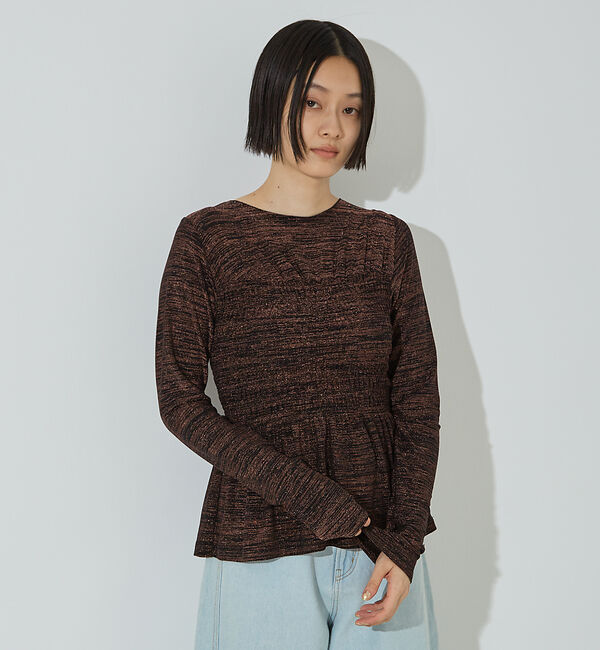 NOMINE「スパーク ビスチェ ロンT」|Tシャツ・カットソー|ピンク