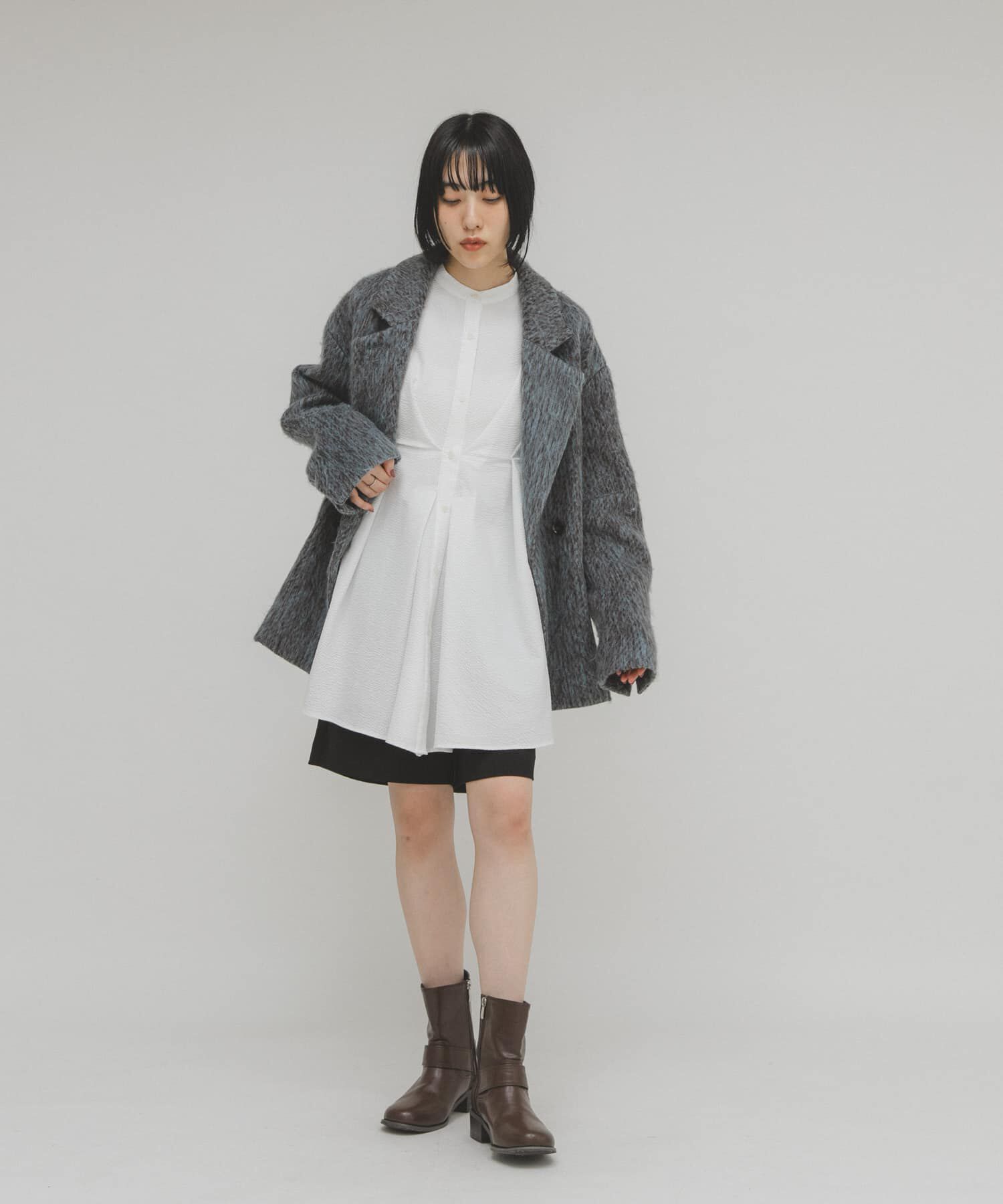  「ウエストタックロングシャツ」|シャツ・ブラウス|