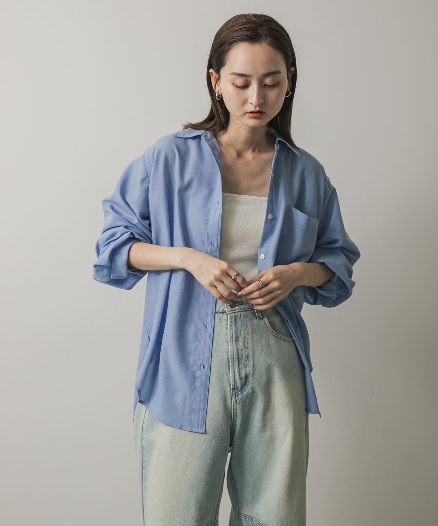 SENSE OF PLACE by URBAN RESEARCH「リネンライクショルダースリットシャツ」|シャツ・ブラウス|