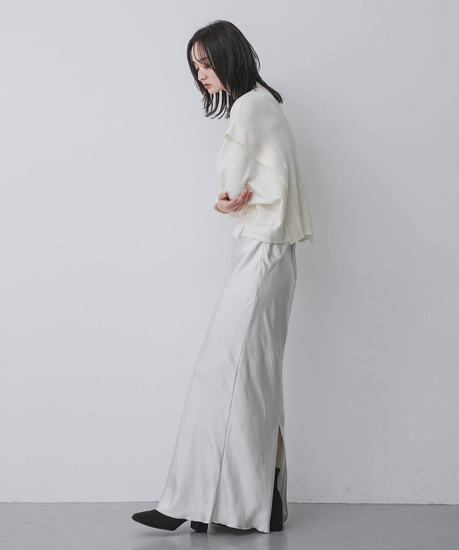 SENSE OF PLACE by URBAN RESEARCH「サテンアイラインスカート」|スカート|