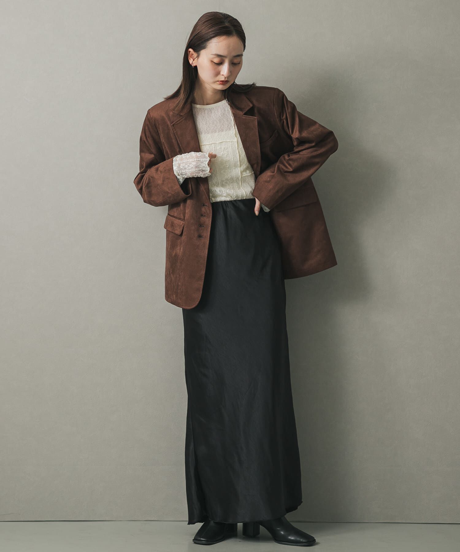 SENSE OF PLACE by URBAN RESEARCH「サテンアイラインスカート」|スカート|