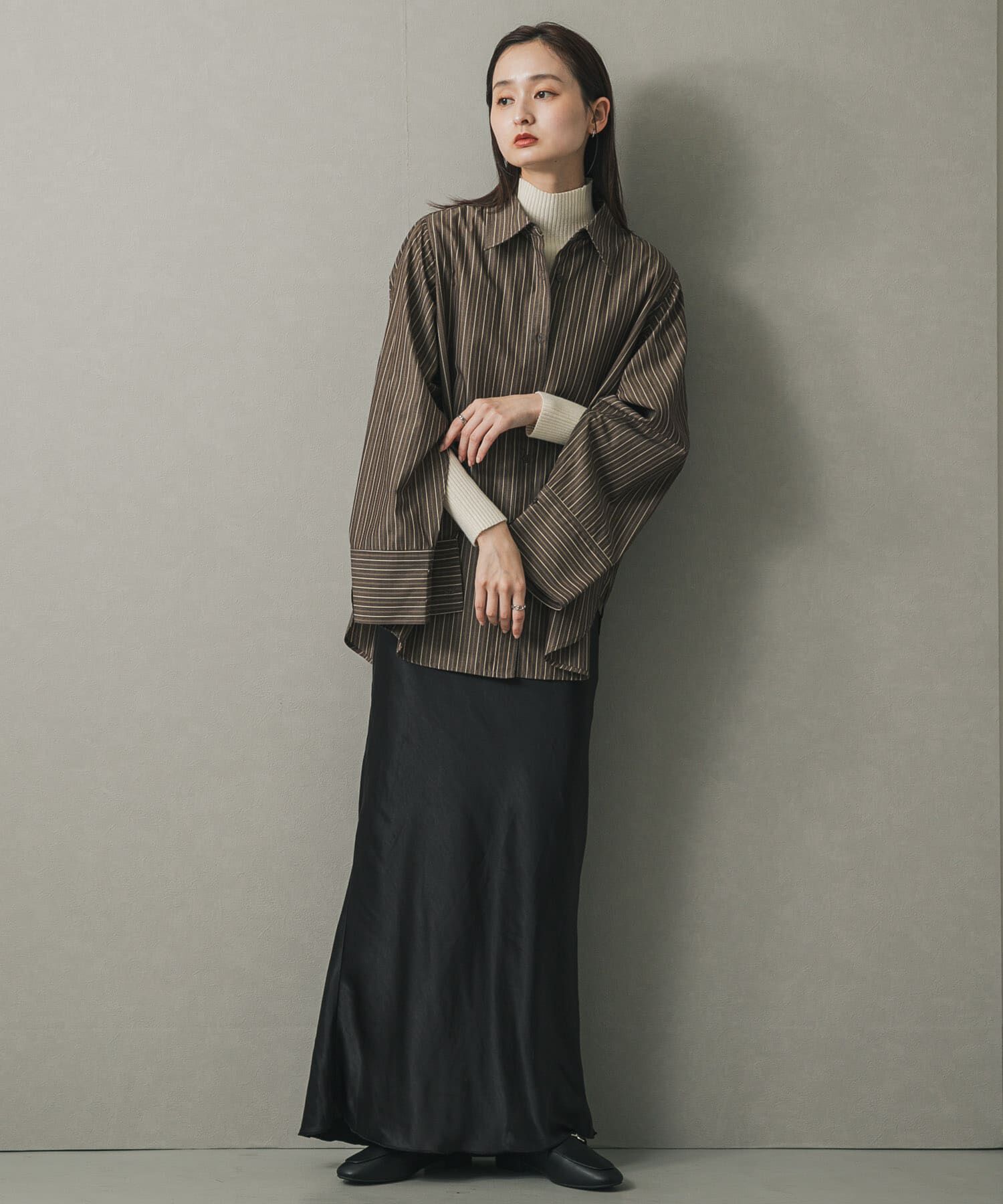 SENSE OF PLACE by URBAN RESEARCH「サテンアイラインスカート」|スカート|