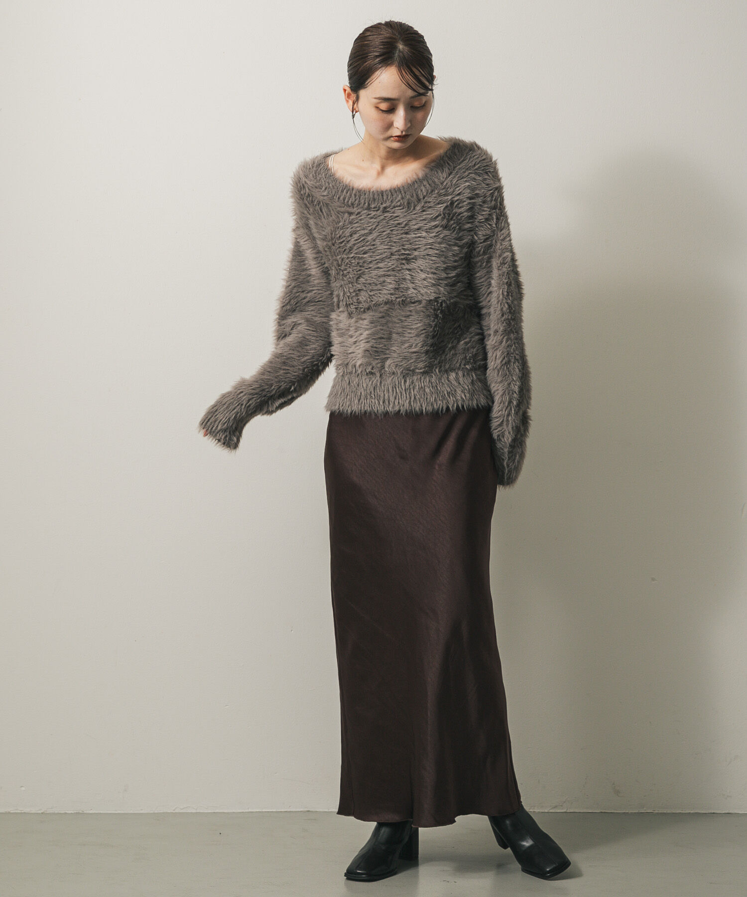 SENSE OF PLACE by URBAN RESEARCH「サテンアイラインスカート」|スカート|