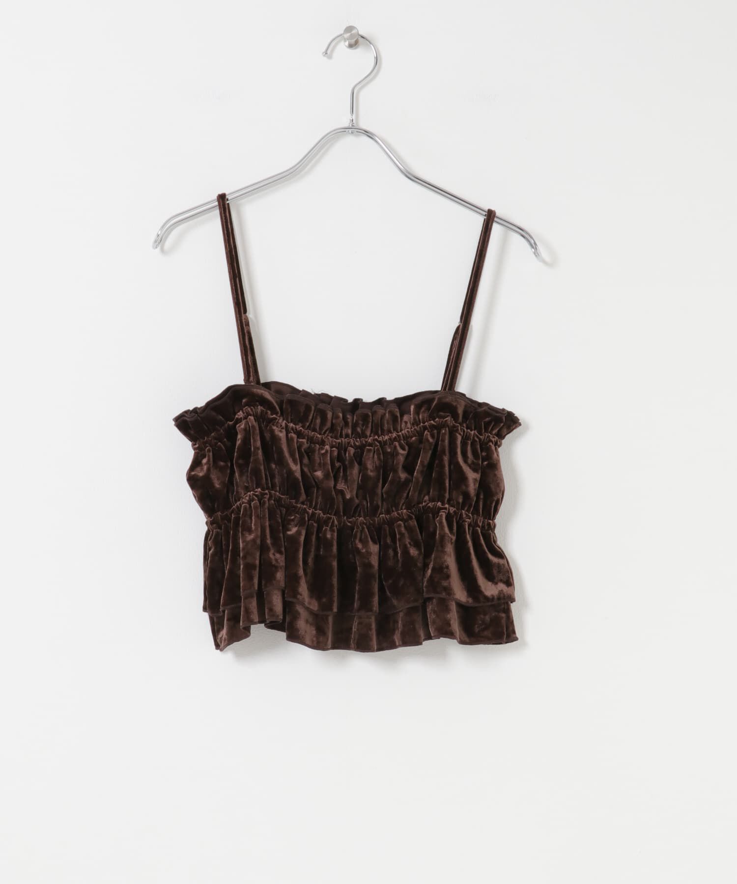 SENSE OF PLACE by URBAN RESEARCH「『洗濯可』フリルビスチェセットベロアトップ」|Tシャツ・カットソー|