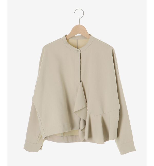  「アシメフリルブラウスブルゾン」|ブルゾン・スタジャン|ベージュ