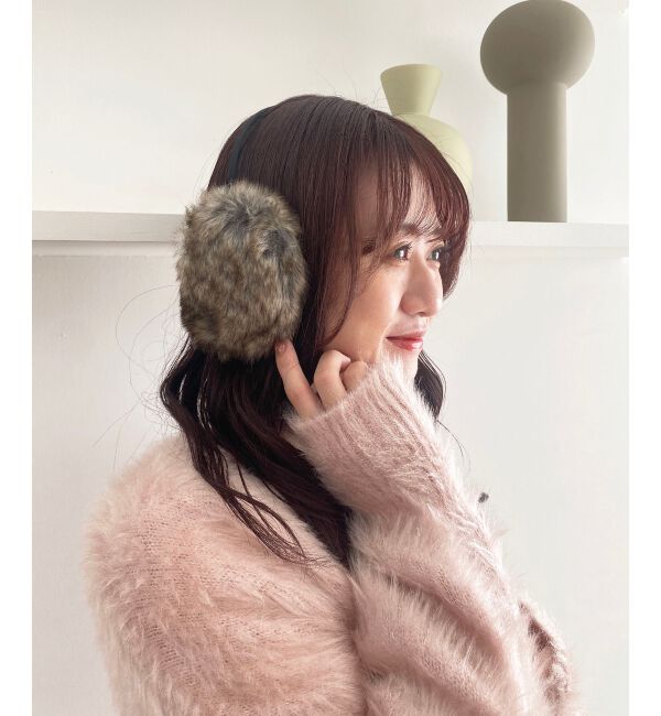  「ファーイヤーマフ」|イヤーマフ|グレー柄