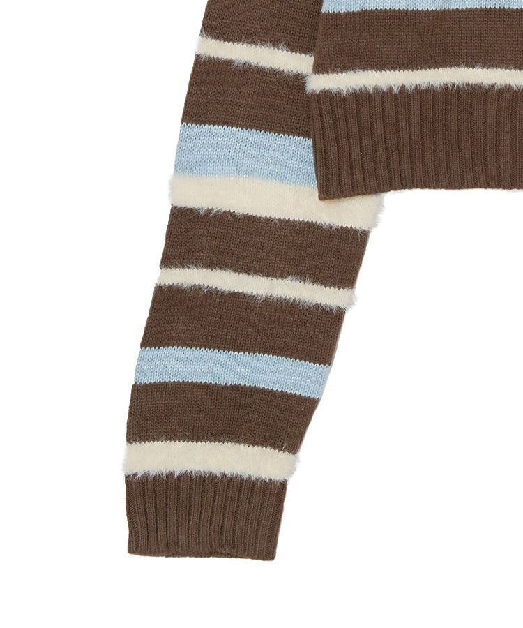 earth music&ecology「マルチボーダーコンパクトカーディガン」|カーディガン|